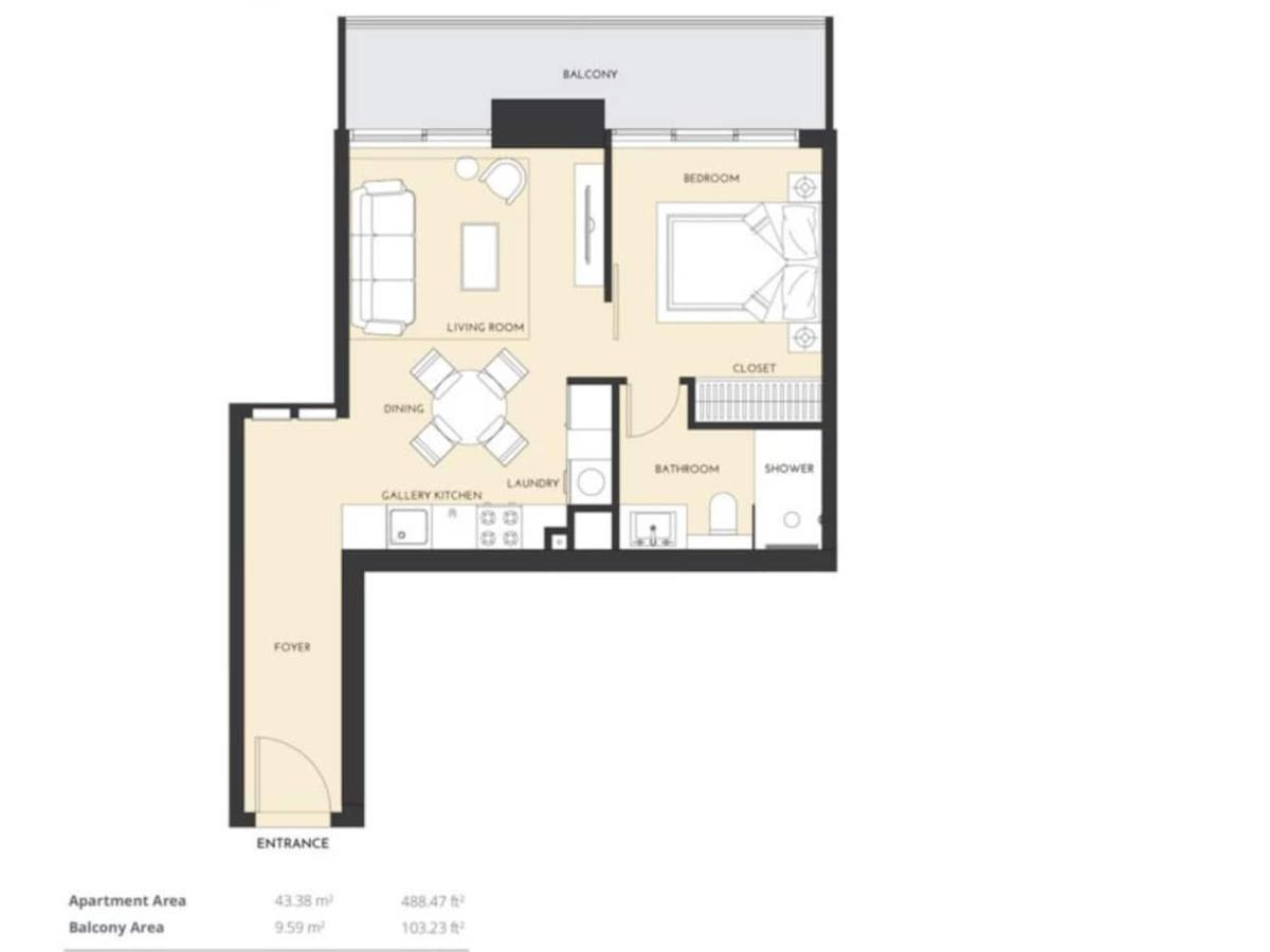 Promo I Sea View I 1 Bedroom Apartment I Studio One Tower I Dubai Marina Экстерьер фото